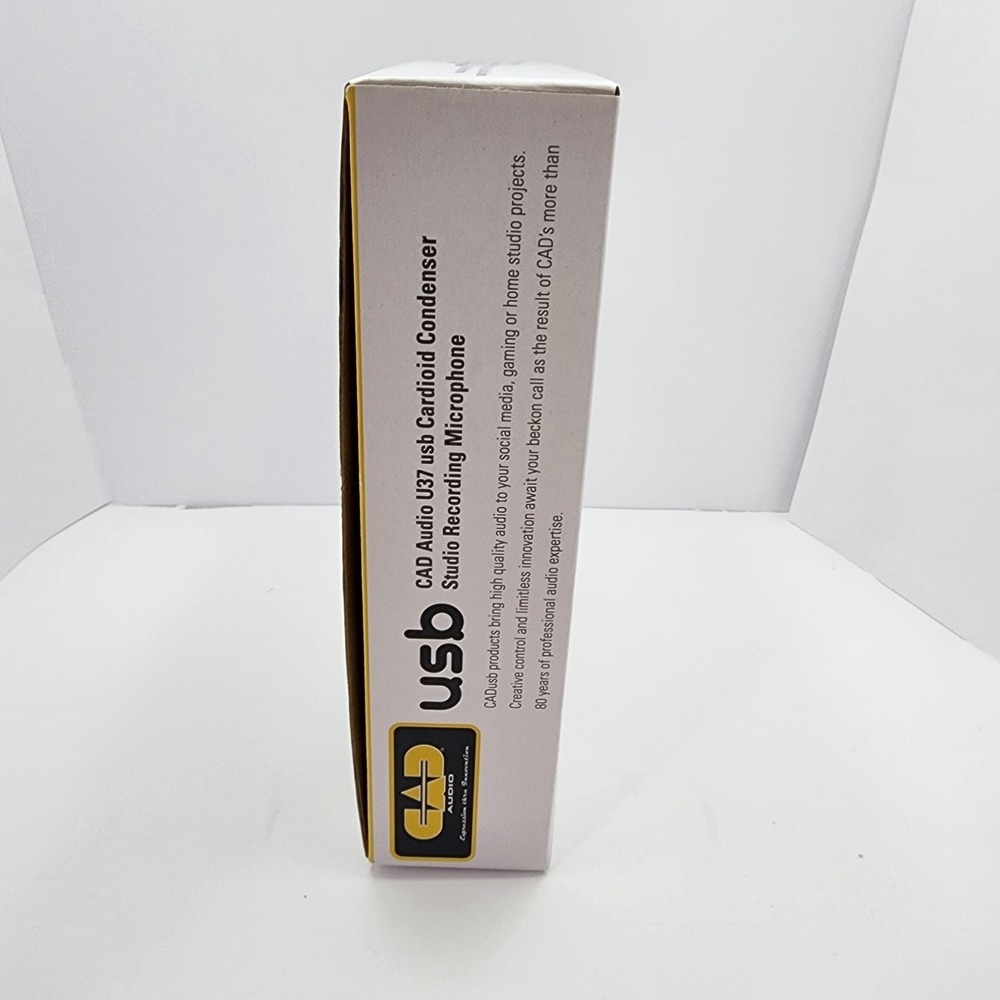 CAD U37 USB Condenser Microphone Champagne Studio Recording Mic w/ Stand - Picture 4 of 7